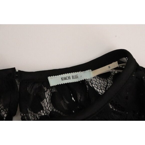 Urban Outfitters Kimchi Blue Womens S Black Flowy Long-Sleeve Lace Trapeze Dress - Picture 9 of 11